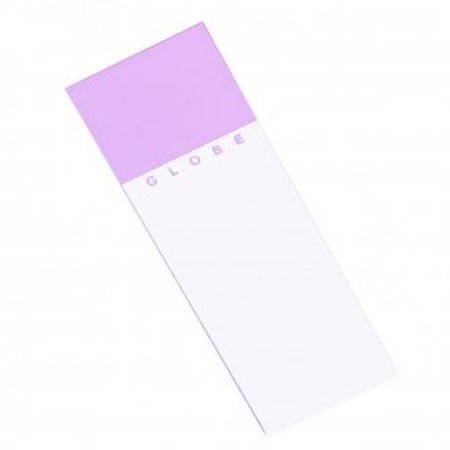 GLOBE SCIENTIFIC Microscope Slides, Ground Edge, Safety Corner, Lilac, 1440/cs, 1440PK 195610-L